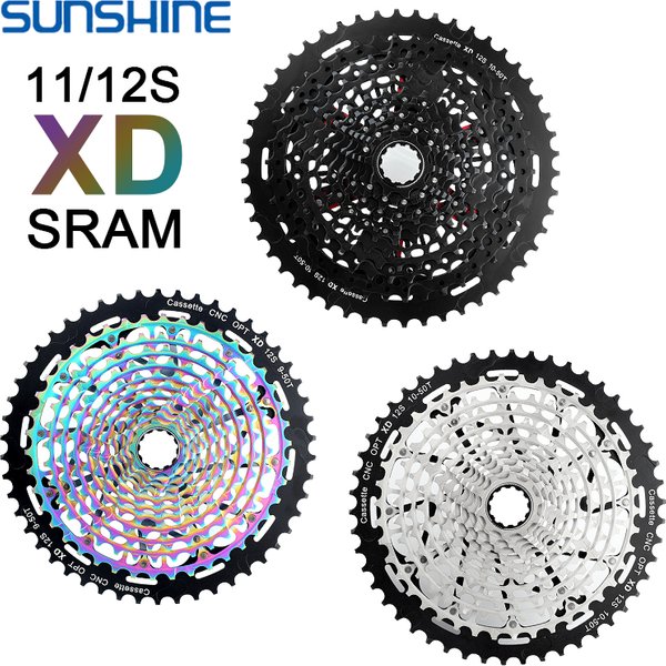 SUNSHINE vtt vélo CNC XD Cassette 11 12 vitesses K7 12V/11V VTT volant 10-50/52T pignon 9-50T 9-42T pour SRAM GX EAGLE