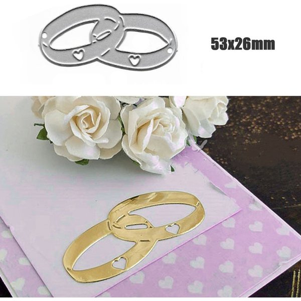 Wedding Rings Metal Cutting Dies Stencil Craft Card Making DIY Scrapbooking Stamps Embossing Cutting Dies