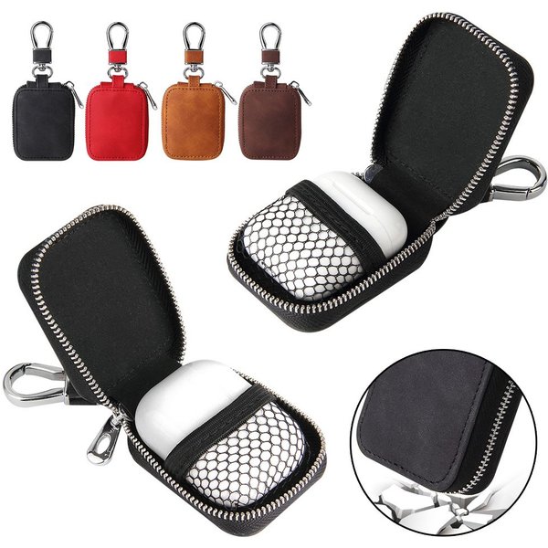 1PC PU Leather Protective Case Bluetooth Earphone Protective Case Anti Lost Storage Bag Accessories For Apple Airpods Pro 3 2 1
