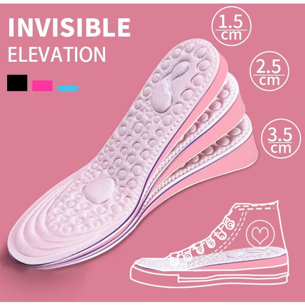 Semelles intérieures rehaussantes pour femmes, insert de chaussure à semelle intérieure, rehaussement du talon, confort, soins des pieds, recommandé, 1 paire