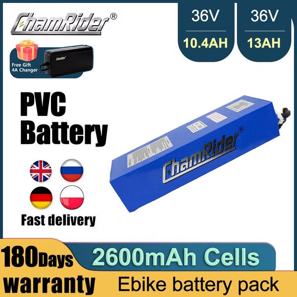 ChamRider 36V Ebike Batterie 10AH 20AH 30A BMS 350W 500W 750W 18650 Zelle Lithium Pack für Fahrrad Elektrische Roller