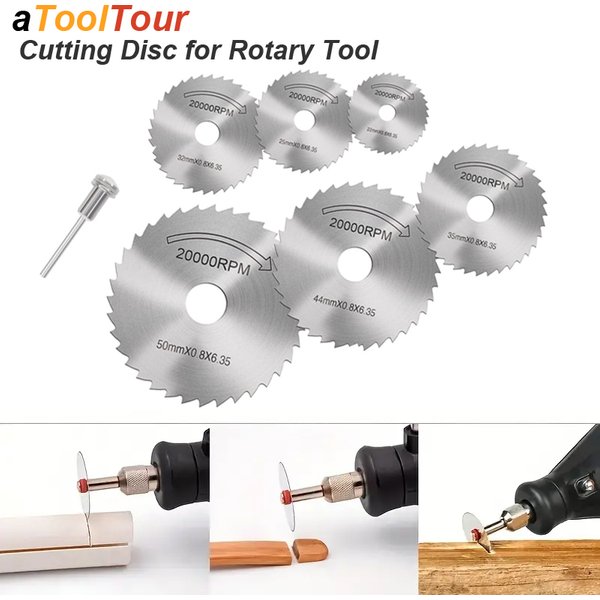Mini Circular Saw Blade Discs Rotary Tool Electric Grinding Cutting For Dremel Cutter Wheel Set Power Wood Plastic With Mandrel