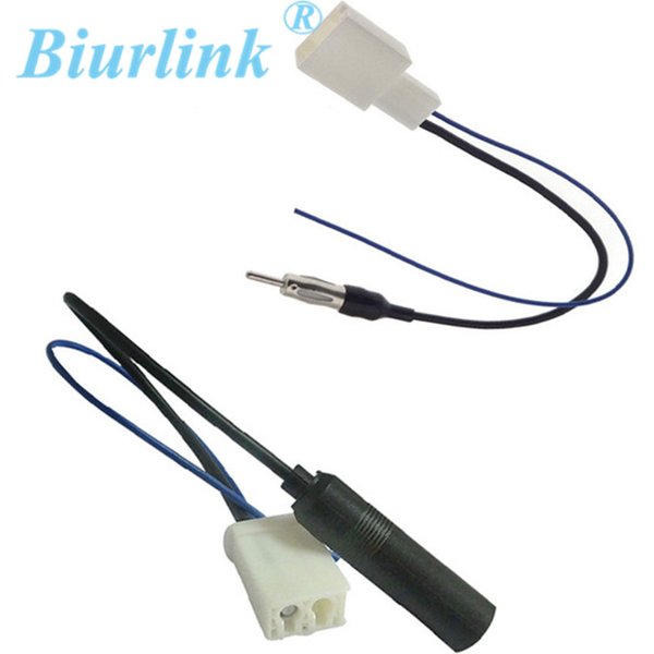 Adaptateur de câble de prise femelle/mâle d'antenne de changeur de CD stéréo d'autoradio de 2 pièces pour Toyota Crown Land Cruiser Prado