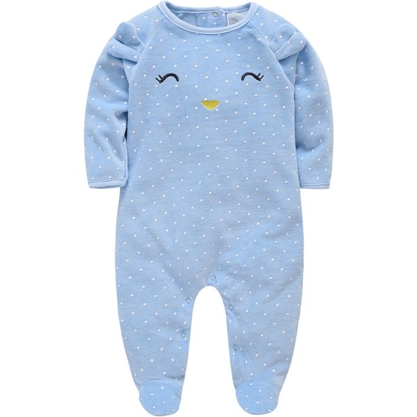 Kavkas hiver unisexe bébé vêtements velours chaud vêtements pyjamas à manches longues dessin animé conception nouveau-né combinaison Costume