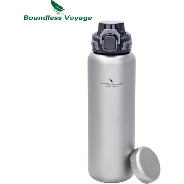 Butelka na wodę z tytanu Boundless Voyage 1.2L z szerokim otworem, przenośna bidon do wędrówek z plecakiem, na siłownię, do codziennego użytku Ti3019D