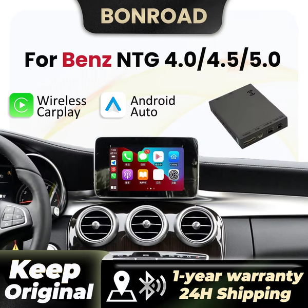 Drahtlose CarPlay Android Auto Modul Für Mercedes Benz GLK W207 W212 W204 SLS W218 NTG4.0 NTG4.5 NTG5.0 BT Spiegel Link Aux Auto D