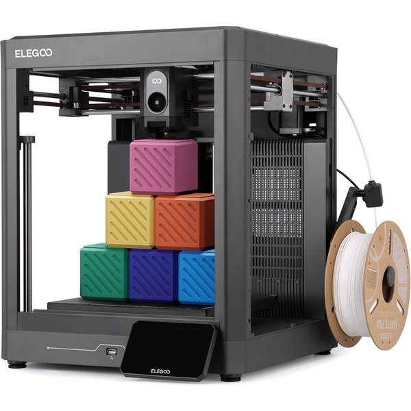 ELEGOO Centauri 2 FDM 3D-Drucker mit Dual-Gear-Direktextruder (1 Lüfter), 121-Punkt-Hochgeschwindigkeits-Vollautomatischer Nivellierung, 256x256x256mm Baubereich