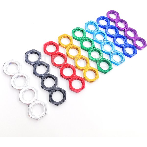 Écrou de roue hexagonal, pas de filetage 1.25mm, adaptateur de roue 17mm, accessoire pour certains modèles de voitures RC 1/8, 4 pièces