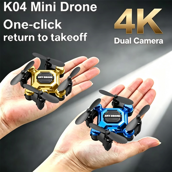 K04 Mini Faltbare Drohne Ferngesteuertes Mikro-Fluggerät Quadcopter 4K HD Luftbildfotografie Pro Stunt-Drohne Spielzeug Kleines Perfektes Geschenk