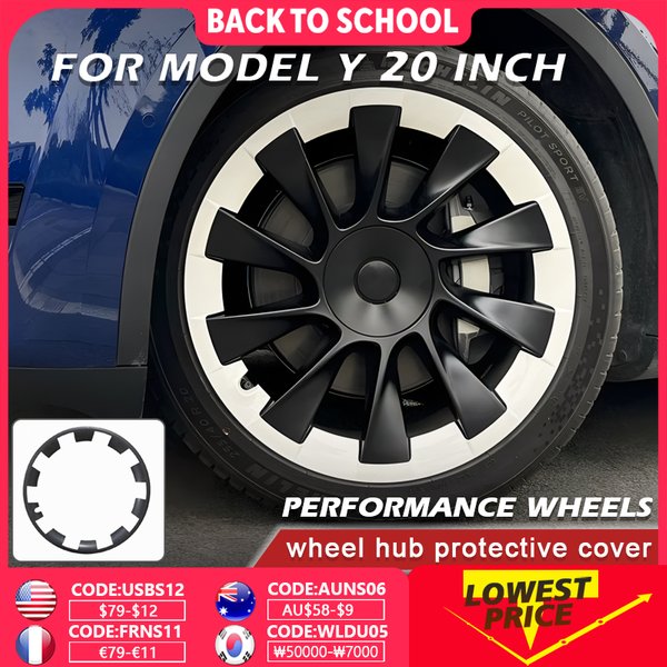 4PCS Für Tesla Modell Y 20 Zoll Radnabe Schutz Ring Leistung Patch Protektoren Ersatz Vollrand Zubehör 2020-2024