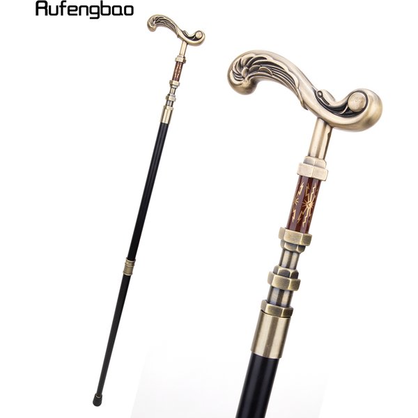Golden Flower Walking Stick Decorative Vampire Cospaly Vintage Party Fashionable Walking Cane Halloween Crosier 93cm