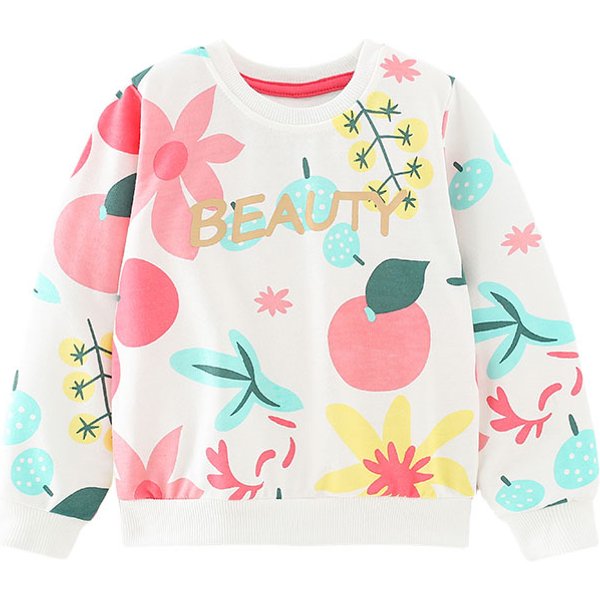 Jumping Meters-Chemise de sport en coton pour enfants, imprimé pommes, PVD, mode Y, tout-petit, garçons, filles, hiver, printemps, 2-7T