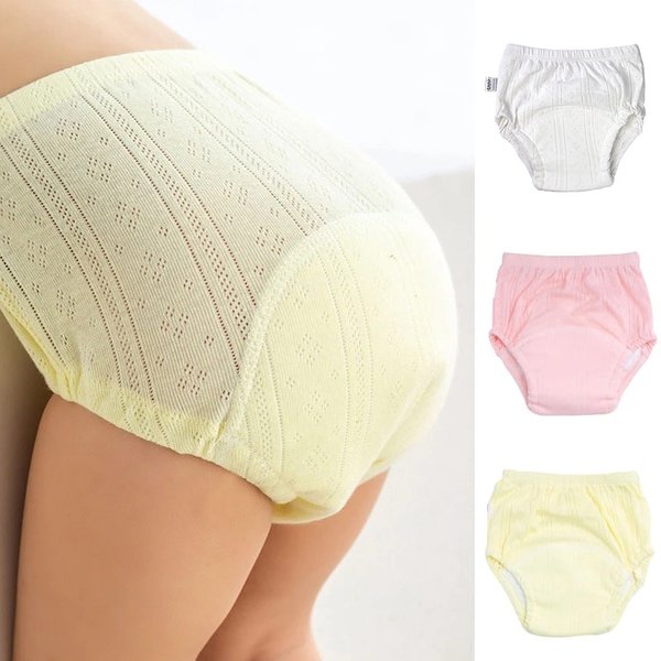 Pantalons d'entraînement pour nouveau-nés, Shorts pour bébé, couleur unie, sous-vêtements lavables, couches en tissu pour bébé garçon et fille, couches réutilisables, culottes pour nourrissons