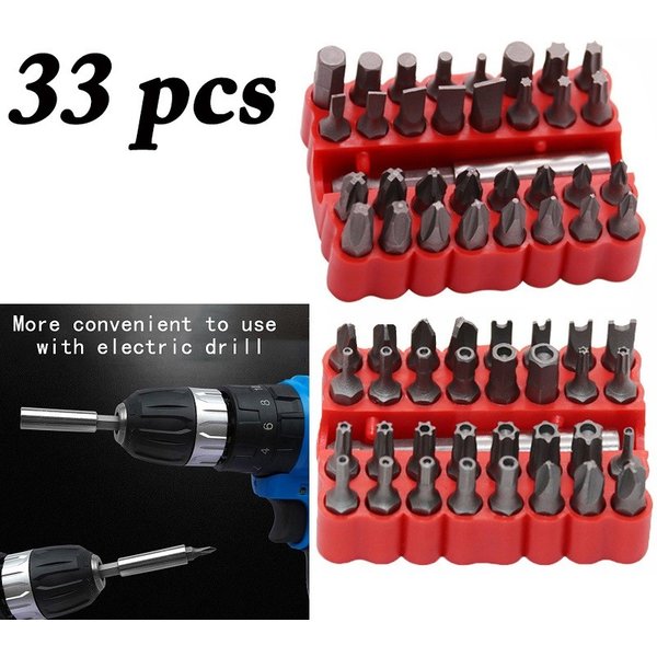 33-teiliges magnetisches Verlängerungs-Bithalter-Schraubendreher-Bits-Set, Schnellspanner-Bithalter für Elektro-Schraubendreher-Bit-Zubehör