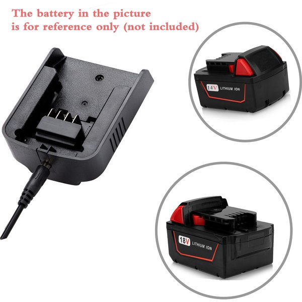 Chargeur de batterie Li-ion à courant de charge 1A, le plus récent, pour batterie Li-ion Milwaukee 14.4V 18V M18 M14, charge sécurisée, haute qualité