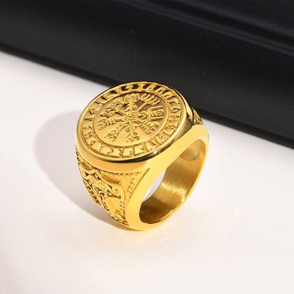 Vnox Cool Punk nordique Viking Thor Mjolnir marteau anneaux pour hommes, solide acier inoxydable métal Rock hache chevalière bandes de doigt bijoux