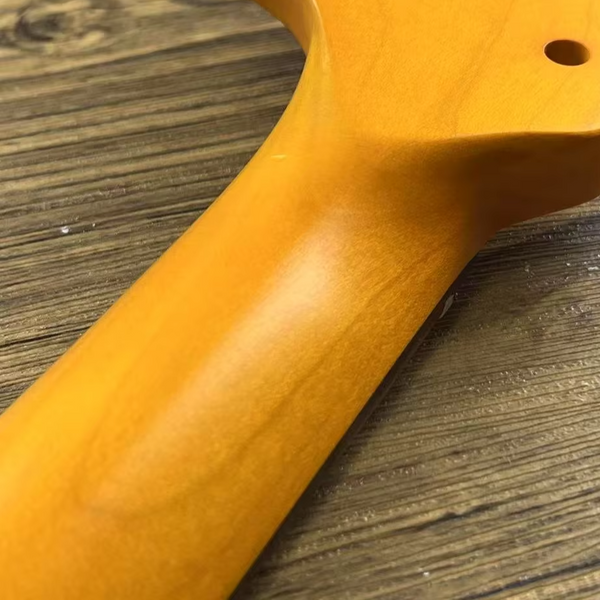 JG 24-Zoll-Gitarrenhals 610 mm 21 Bünde Nitrozellulose-Lack Ahorn-Griffbrett DIY-Ersatzkit perfekt