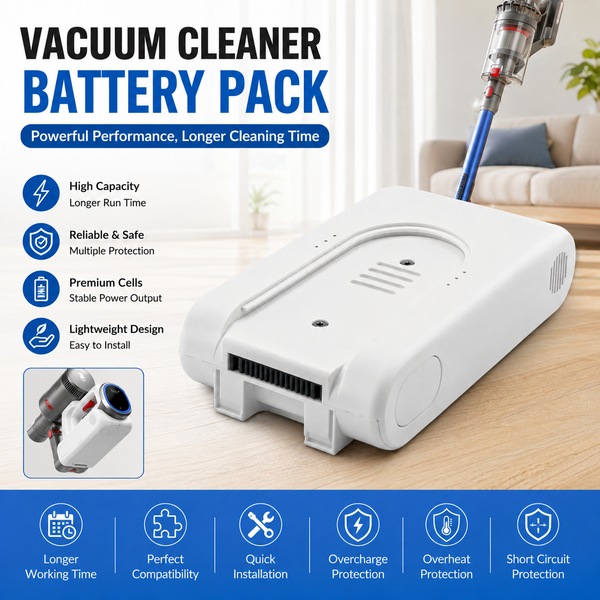 Staubsauger-Akku 25,2V 4000mAh 7S1P Lithium-Ionen Kompatibel mit Xiaomi, Mijia und Dreame G10 Kabellosem Staubsauger