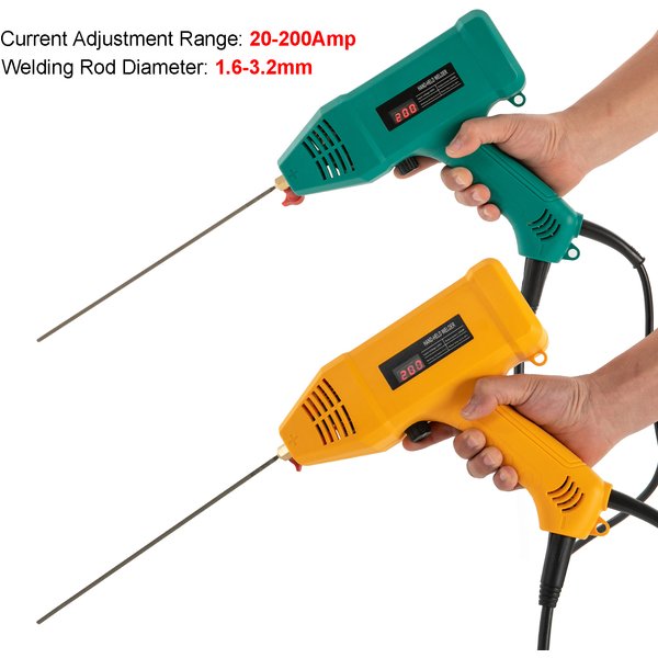 220V - 3000W Handgehaltener Schweißer, Tragbares LED-Digital-Schweißgerät-Set mit Werkzeugkoffer, 20-200A Einstellbarer Strom