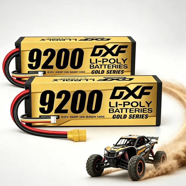 DXF 4S 15,2V Lipo-Akku 140C 9200mAh Lipo-Akku mit XT90-Stecker Hardcase-Akku für RC-Auto, Boot, LKW, Flugzeug, UAV, RACING