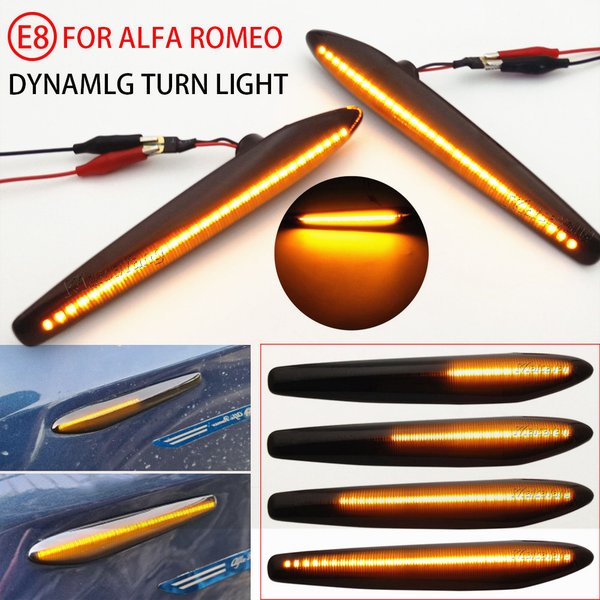 Clignotant dynamique Led, marqueur latéral, répéteur de lampe pour Alfa Romeo 159 Sportwagon Brera Spider 939 2006 – 12