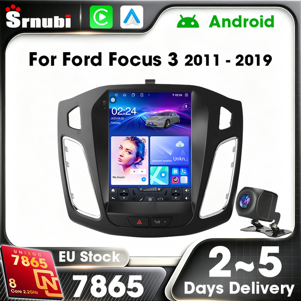 2-Din-GPS-Navigations-Multimedia-Player Android Auto Autoradio für Ford Focus 3 MK3 2011 - 2019 Carplay Bluetooth 5.4 Stereo-Touchscreen UIS7865 WIFI mit Framework