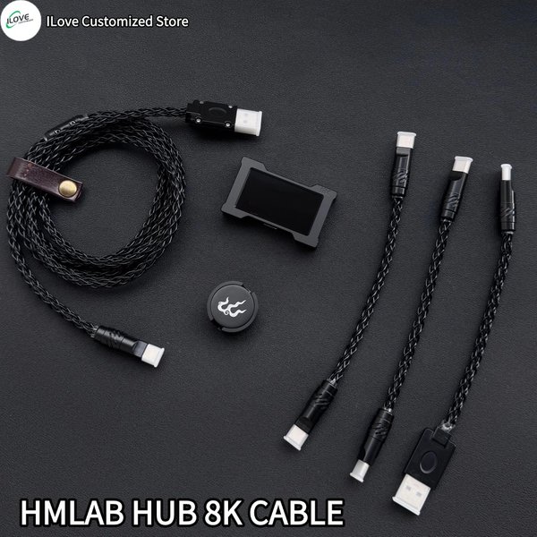 8k-Tastaturkabel Einkristallkupfer Magnetisch steuerbare Beleuchtung für Esports-Hub/HMlab-Hub 15cm C-C/15cm/1,3m USB-C