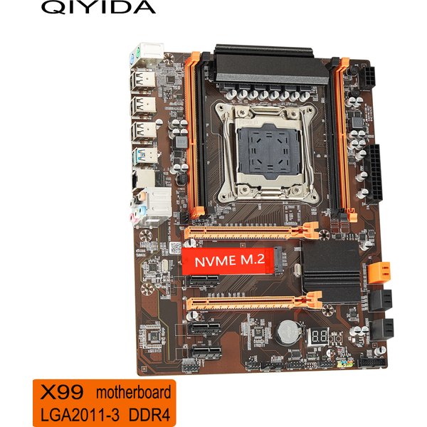 QIYIDA X99 Motherboard LGA2011-3 avec M.2 NVME Steckplatz DDR4 USB3.0 SATA3.0