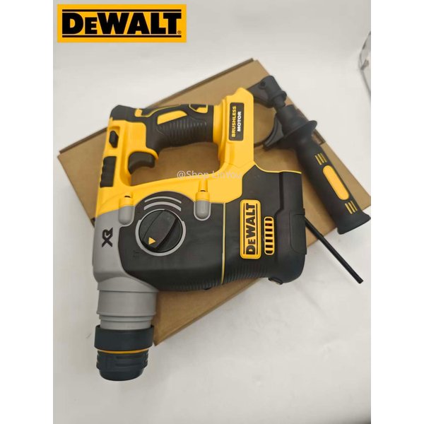 DEWALT 18V/20V MAX – bezszczotkowy młotowiertarka SDS PLUS w kształcie litery L, 1-calowa, akumulatorowa, bez akumulatora i ładowarki.