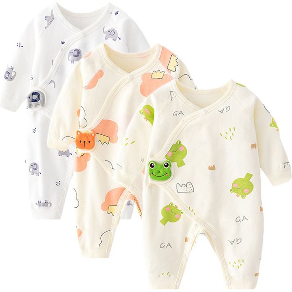 Barboteuse en coton pour nouveau-né fille et garçon de 0 à 6 mois, vêtements pour nourrissons, combinaison, vêtements d'extérieur, nouvelle collection printemps automne 2024