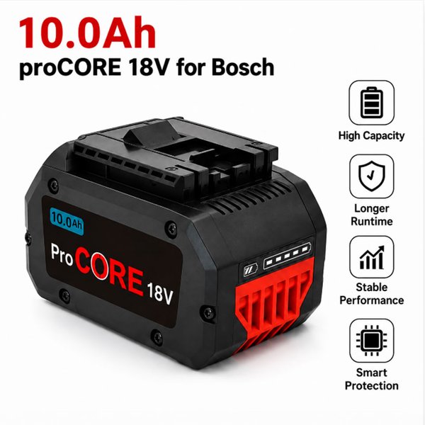 ProCORE Ersatzakku für Bosch 18V 10.0AH BAT618 BAT609 GBA18V80 Professional Akkuwerkzeug