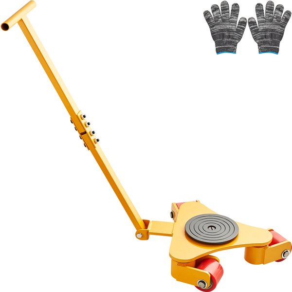 SucceBuy Machinery Skate Dolly Industrial Heavy Duty Mover mit Griff 360° ° Rutschfeste Kappe mit schwenkbaren Rädern für die Lagerwerkstatt
