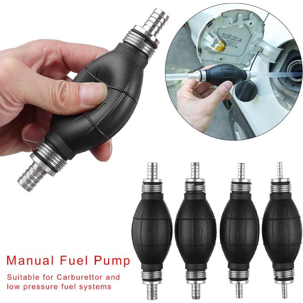 6mm/8mm/10mm/12mm Manual Fuel Pump Rubber Aluminum Hand Primer Oil Gasoline Petrol Diesel Liquid Transfer Pump