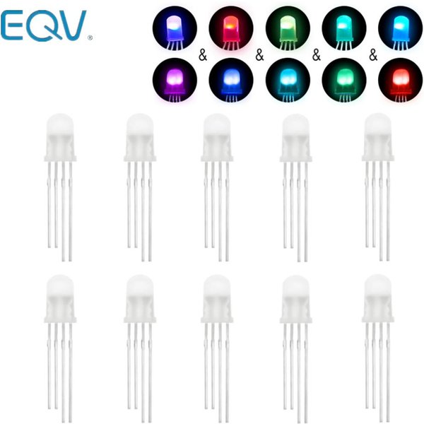 10pcs APA106 F5 5MM F8 8MM RGB LED Chips Integrated (Like WS2812B) Round Hat Full Color LEDs