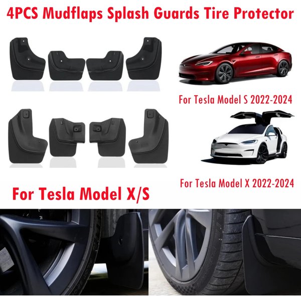 Schmutzfänger pour 2022–2024, Tesla Model X Model S, Spritzschutz, Reifenschutz, kein Bohren erforderlich, Schmutzfänger pour Modell X/S