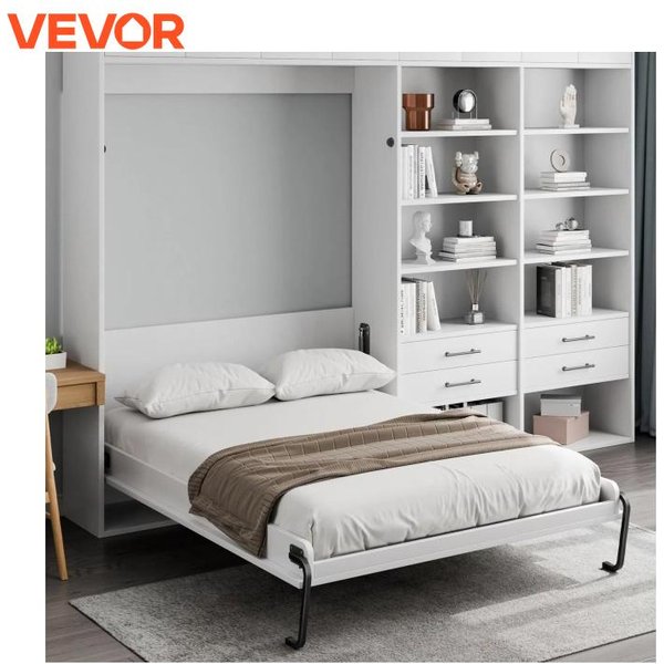 VEVOR Schrankbettfedern Mechanismus 2055 x 1555 x 2080 mm, Murphy-Bett-Bausatz, Deluxe, DIY-Bausatz mechanische Hardware für Wandbetten, pneumatische Hebel-Bettstütze, Klappschrank-Wandbett