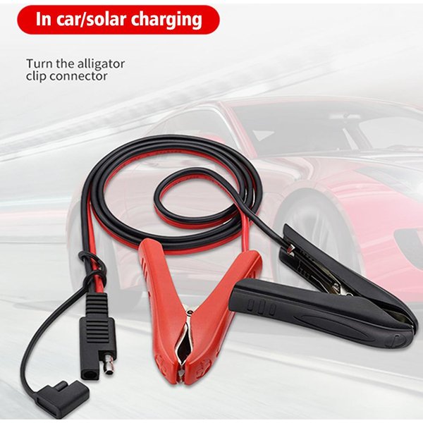 SAE zu Alligator Krokodil Clip Stecker Quick Release Quick Disconnect Auto Solar Power Lade Verlängerung Kabel