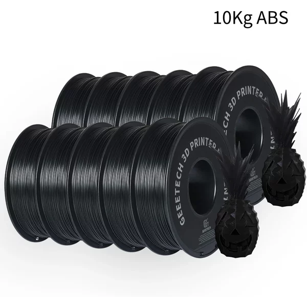 GEEETECH 10 kg 3D ABS+ Filament 1,75 mm Spulendraht für 3D-Druckermaterial, Sicherheit, Vakuumverpackung