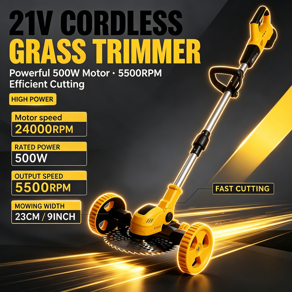 Novastrike 24000RPM Bürstenloser Rasentrimmer, kabelloser Unkrautentferner, tragbarer Rasenmäher, geräuscharm, kompatibel mit DEWALT 21V Akku, nur Werkzeug