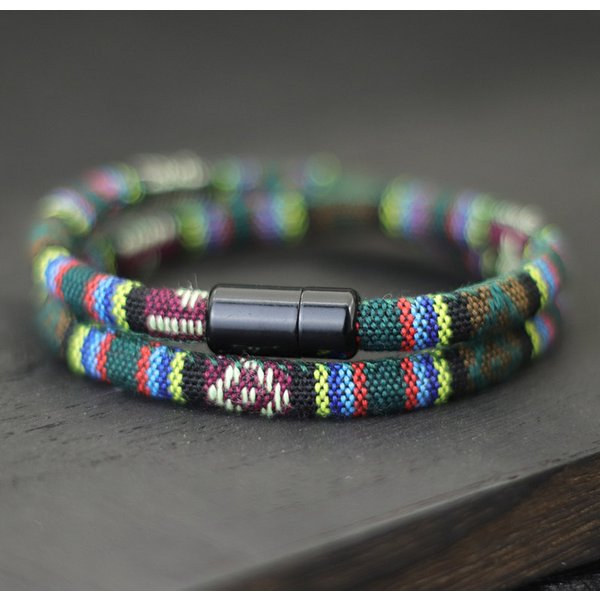 Nouveau chez les hommes bohême corde Bracelet attirer magnétique Bracelet aventure survie Braslet Pulseras Hilo Hombre plage Surf Brazalete