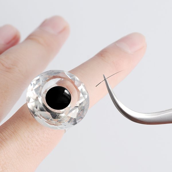 Wimpern Einstellbare Kleber Ring Kristall Finger Ring Klebstoff Wimpern Verlängerung Palette Halter Make-Up-Tool