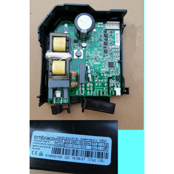 Carte de commande Embraco CF02D01 VEM pour réfrigérateur, pièces de congélateur