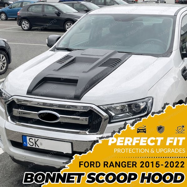 Motorhaubenabdeckung für Ford Ranger T7 T8 2015-2022 WILDTRAK XL XLT MATTSCHWARZ Motorhaubenschutz Autozubehör