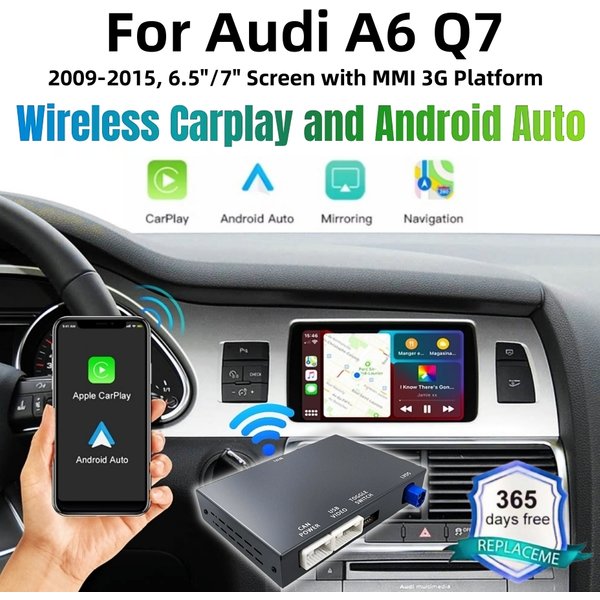 ANYFAR Wireless Carplay Android Auto Modul für Audi A6 Q7 MirrorLink AirPlay Rückfahrkamera Multimedia Zubehör