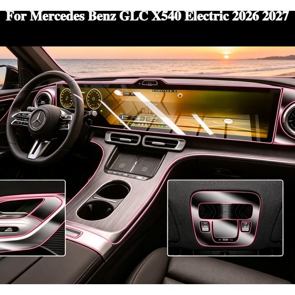 Für Mercedes Benz GLC X540 Elektro 2026 2027 TPU Matte PPF Schutzfolie LCD-Navigationsdisplay Schalttafel Mittelkonsole Zubehör