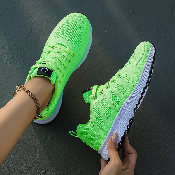 Chaussures de sport décontractées pour femmes, baskets respirantes, chaussures de tennis pour femmes, marche, plate-forme en maille, course à pied, 2023
