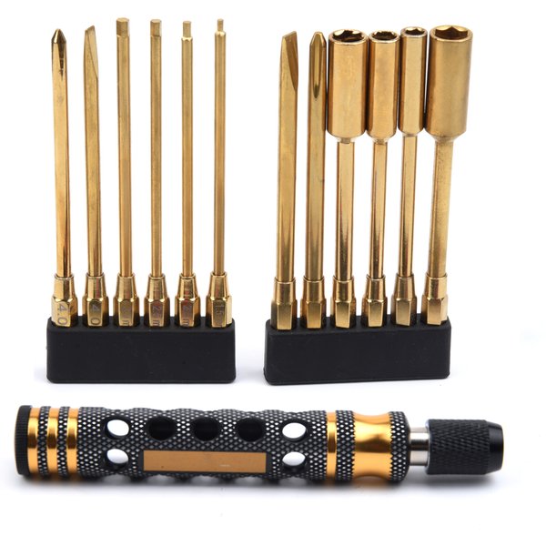 Durable Alloy Steel Metal 1.5 2.0 2.5 3.0mm Hexagonal Wrenches Hex Phillips Nut Slotted Screwdrivers for RC Helicopter Model