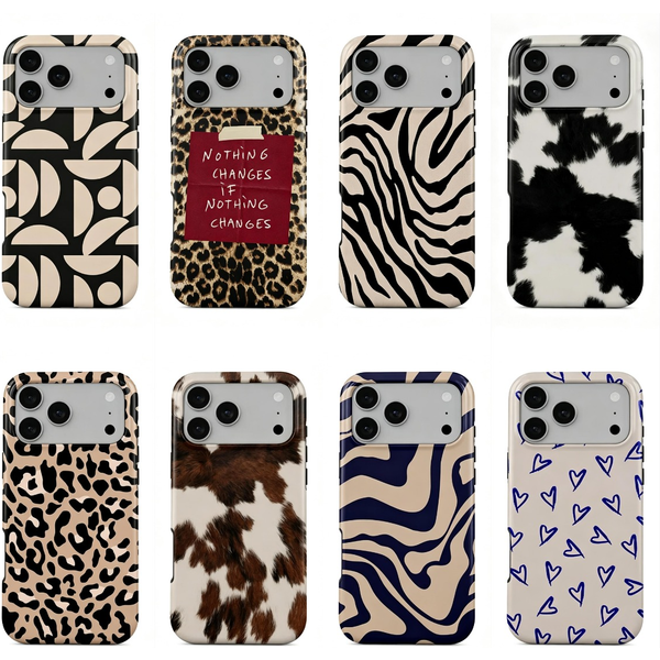 Coque de téléphone de luxe à motif animalier tendance pour iPhone 18 17 17e 16e 16 15 14 13 12 11 Air Pro Max Plus, coque arrière double couche