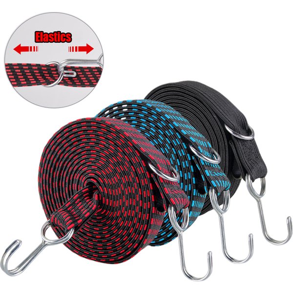 Élastiques de vélo pour Moto, corde à bagages en caoutchouc, crochets de corde, cravate de vélo, sangle de porte-bagages, bande fixe, accessoires de Moto
