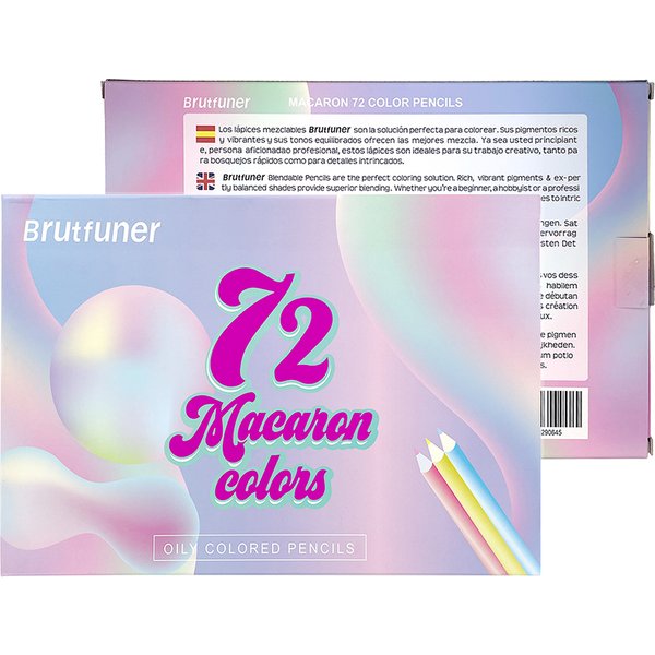 Brutfuner Macaron 12/24/50/72Colors Professional Pastel Oil Colored Pencils Coloring Drawing Pencils Candy Color Pencil Supplies
